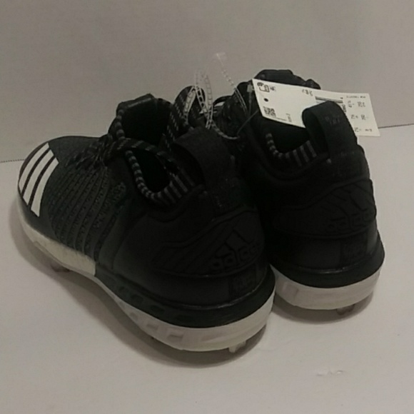 Adidas Boost Icon 3 Metal Cleats Grey/Blk Knit - Picture 3 of 3